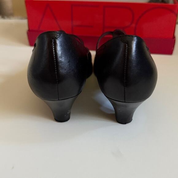 Aerosoles Bette Black Leather Women's Mary Jane Shoes 8.5 - Picture 3 of 5